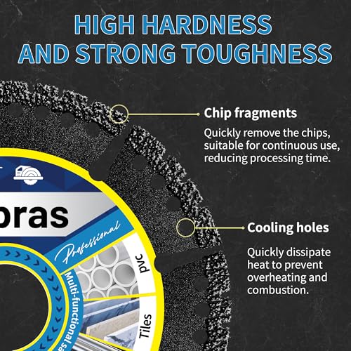 3-Pack 5" Diamond Multi-Purpose Saw Blades,Diamond Blade for Heavy Duty Angle Grinder Versatile Cutting Discs 7/8" Arbor for Metal Tile Marble Quartz Stone Metal Plastic Wet or Dry Use