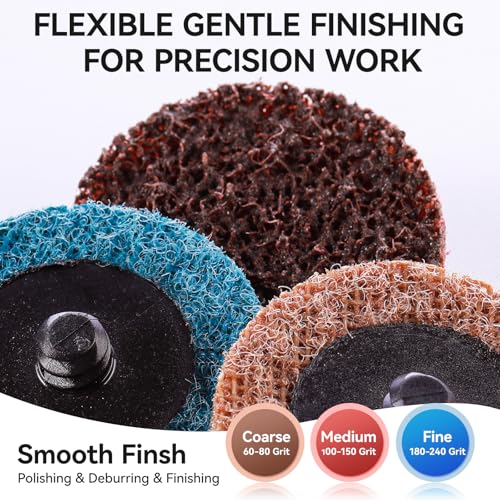36Pcs 2 Inch Quick Change Discs for Die Grinder, Upgraded 1/4 in Holder