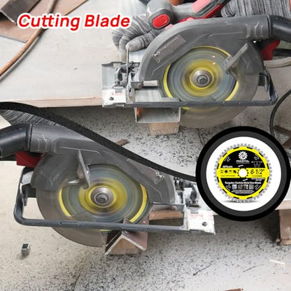 6-1/2 Inch Metal Cutting Circular Saw Blade - FOCSTOL Tungsten Carbide Tipped Saw Blade 48T for Iron Ferrous Metals Steel Pipe Arbor 4/5 Inch x 5/8 Inch - size: 6-1/2 Inch(165mm)