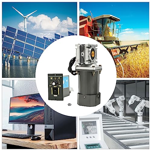 Electric Gear Motor 120W AC 90-1650RPM 60Hz/50Hz 90-1350RPM 30K Worm Gear Reducer Gearbox High Torque with Adjustable Speed Reversing Function&Self-Locking Function - size: 120W AC