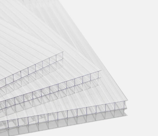 Twin Wall Polycarbonate Greenhouse Panels | Polycarbonate Panels | Greenhouse Panels| Polycarbonate Roof Panels| Hurricane Panels | Clear, Light Weight | 8mm | Size: 24" x 36" | 1 Pack - style: 24" x 36"