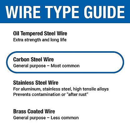 Mercer Industries 186510 - 4" x 1/2" x 5/8"-11 Knot Wire Wheel, .020 Carbon Steel Wire (with metric adapters) - color: .020 Carbon Steel (With Metric Adapters), size: 4" x 1/2" x 5/8"-11, style: Knot Wire Wheel