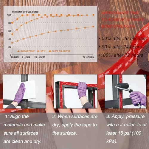 3M Clear Double Sided Tape Heavy Duty Made of VHB 4905 2 inch x 10 ft, Ultra Thin Strong Adhesive for Electronics, Glass, Automotive Emblem Mounting - size: 2" × 10 Ft