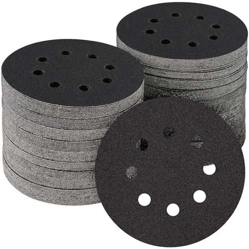 100PCS 5 Inch Sanding Discs 120 Grit Random Orbit Sander Sandpaper - style: Silicon Carbide