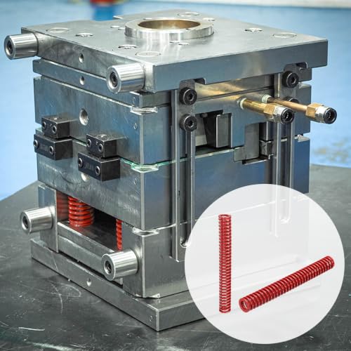 HARFINGTON 2pcs Die Spring 1/2" OD x 4" Free Length SMH2016, Red - size: 1/2" OD x 4" Free Length