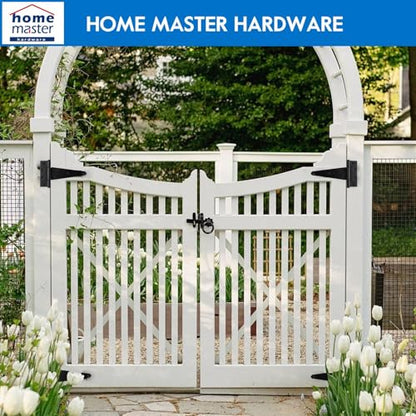 HOME MASTER HARDWARE 8" Heavy Duty Gate Hinges, 6 Pack T Strap Hinges - size: 8 in-6 Pack