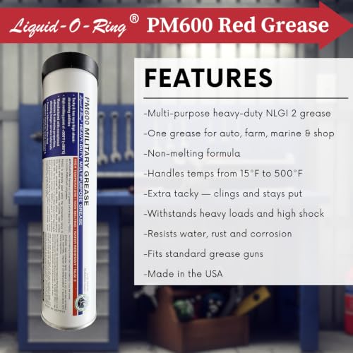 PM600 NLGI 2 High-Temp Red Multi-Purpose Grease (14oz)