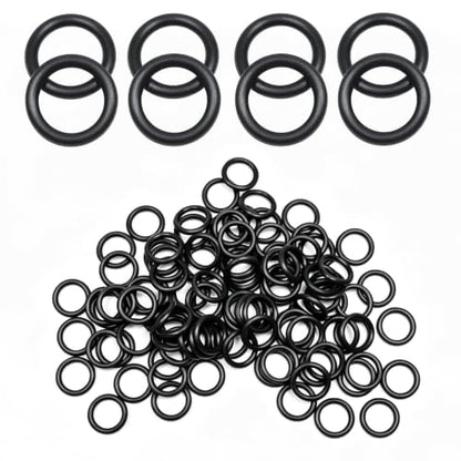 EASYEAH 200Pcs Nitrile Rubber O Rings, 7/16" ID, 5/8" OD, 3/32" Width - size: 7/16" ID, 5/8" OD