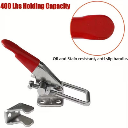 2PCS 304 Stainless Steel Self-Locking Fixture Lock Buckle Box Clamp