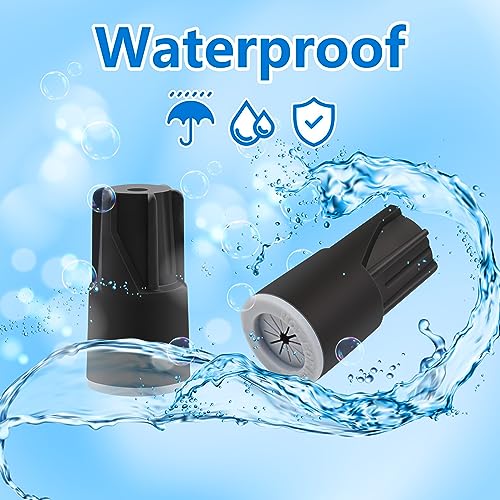 36 Pcs Black Waterproof Wire Connectors Outdoor Wire Nuts - color: black-36