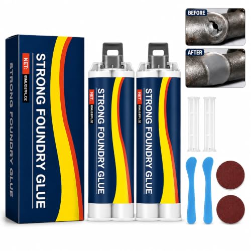 Strong Foundry Glue for Metal | Casting Repair Glue for Cracks, Holes, Defects & Daily Metal Repairs | High Temperature Resistant Liquid Welding Filler, 2PCS 85ml