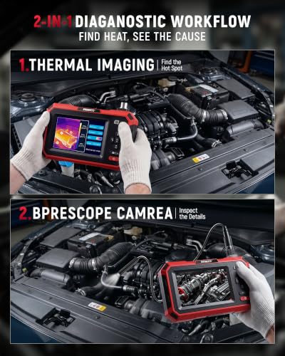 KAIWEETS 2-in-1 Thermal Imaging Camera, Borescope, 192×192 IR, 0.21in Probe