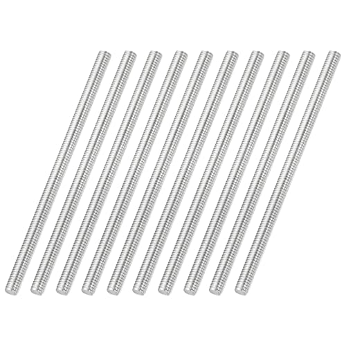 uxcell 10Pcs Fully Threaded Rod M2.5 x 0.45mm Pitch 45mm/1.8 Inch Threaded - size: M2.5x0.45mmx45mm