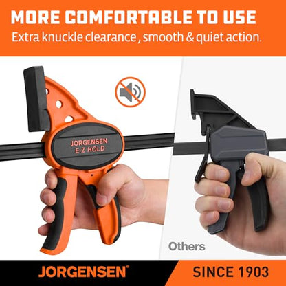 Jorgensen 36" E-Z Hold Medium-Duty Bar Clamps, 400 lbs Load Limit, 2-Pack - size: 36 Inch