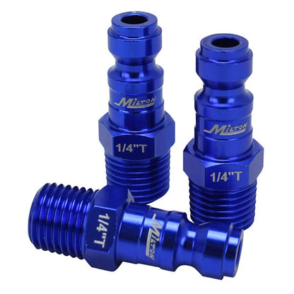 ColorFit Coupler & Plug Kit (5 Piece), T-Style 1/4" NPT Blue - style: Without Bumper