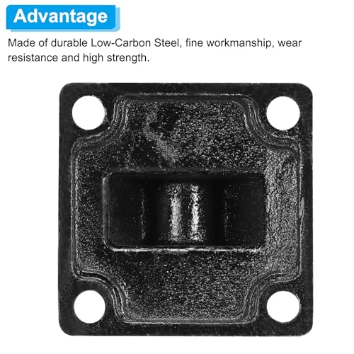 PATIKIL 92x92x66mm Air Cylinder Foot Flange Rod Pivot Clevis Pneumatic Mounting Bracket Rear Mount Parts, Black - size: 92x92x66mm