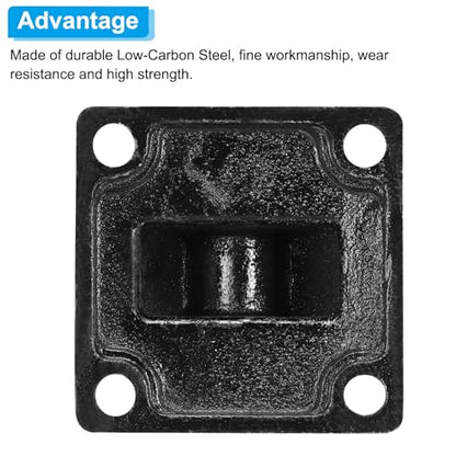 PATIKIL 92x92x66mm Air Cylinder Foot Flange Rod Pivot Clevis Pneumatic Mounting Bracket Rear Mount Parts, Black - size: 92x92x66mm