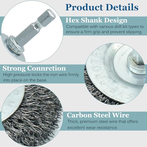 5-Pack 3-Inch Wire Wheel Brush Set for Drill - style: 3-inch Wheel Brush - 5 Piece
