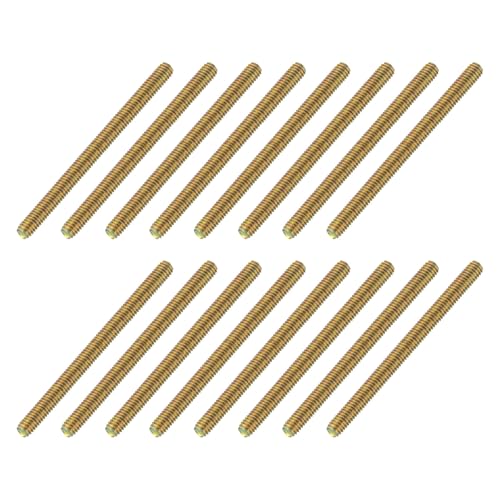uxcell 16 Pack Fully All Threaded Rod 5/16" Thread, 4-1/4" Length, Thread Screw Threaded Rod Screw Sofa Foot Screw Bolt for Chair Furniture Mounting Assembly Fastening - size: 4-1/4"