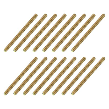 uxcell 16 Pack Fully All Threaded Rod 5/16" Thread, 4-1/4" Length, Thread Screw Threaded Rod Screw Sofa Foot Screw Bolt for Chair Furniture Mounting Assembly Fastening - size: 4-1/4"