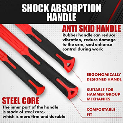 C&T Hammer Set, Fiberglass Handle & Mallet Set, Garage Home Kit - style: 6pc
