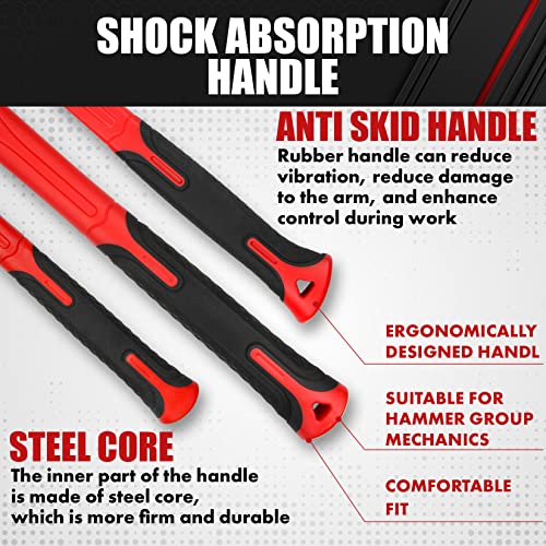 C&T Hammer Set, Fiberglass Handle & Mallet Set, Garage Home Kit - style: 6pc