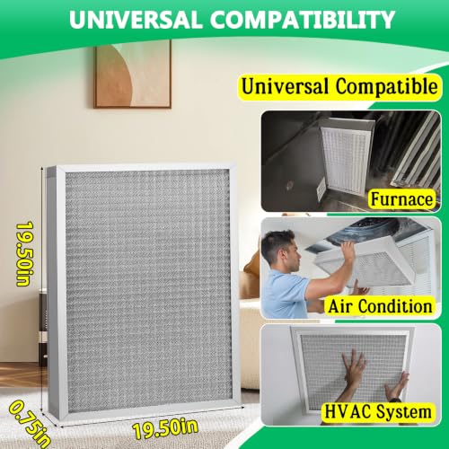 20x20x1 Air Filter MERV-11 | Washable Reusable Furnace Filter| 2-Pack - size: 20''x20''x1''