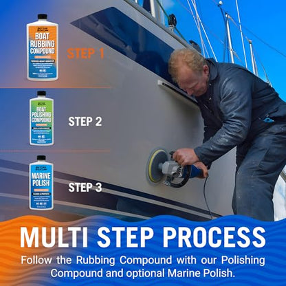 Marine Rubbing Compound, Fiberglass Buffing and Scratch Remover, Gelcoat