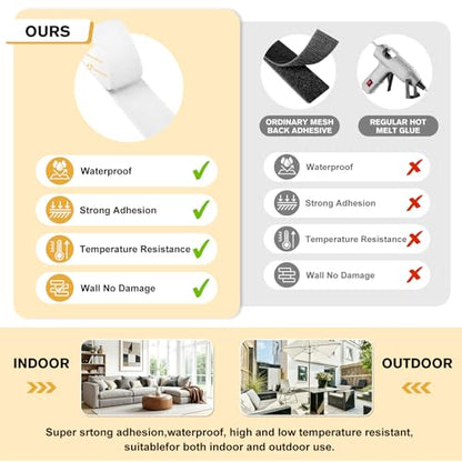 SummerBrite Hook and Loop Strips with Adhesive, White, 1 x 5 in, 20 Pairs - color: White, size: 1x5 IN 20 Pairs