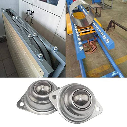 1" Stainless Steel Ball Transfer Units,4pcs Screw Mounted Roller Ball Transfers Bearing,Load Capacity 88lbs,for Conveyor Roller Stand Transmission System