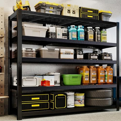 Storage Shelves Heavy Duty, Metal Shelving, 3050 LBS, 62" W - size: 24" D x 62" W x 72" H(Wire Mesh)