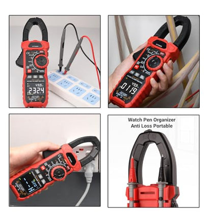 Digital Clamp Meter Multimeter HT208D 6000 Counts AC DC Voltage Current NCV Tester with Frequency Measurement