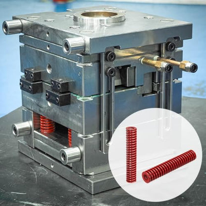 HARFINGTON 2pcs Die Spring 3/4" OD x 4" Free Length SMH4016, Red - size: 3/4" OD x 4" Free Length
