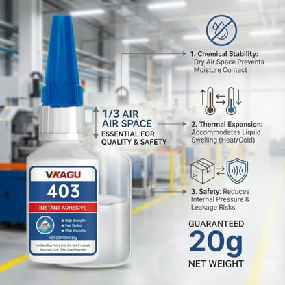 403 Super Glue Instant Adhesive Clear 20g for Porous Materials Metal Plastic and Rubber 2 Pack - size: 403, style: 2 Pack