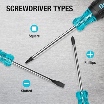 DURATECH 5-Piece Professional Screwdriver Set, Phillips, Flathead & Square - style: 5 PCS Screwdriver Set