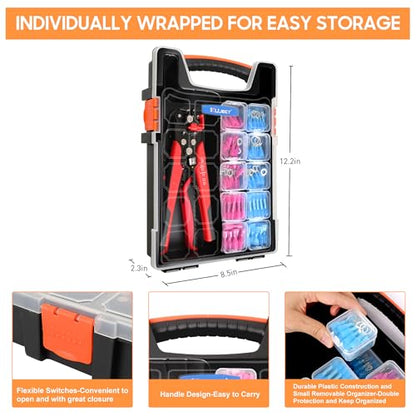 Kuject Crimping Tool Kit with 340 PCS Heat Shrink Connectors