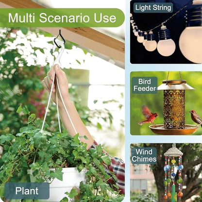 Ceiling Hooks for Hanging Plants, 4in with Safety Buckle, 10 Pack - size: 10 Pieces