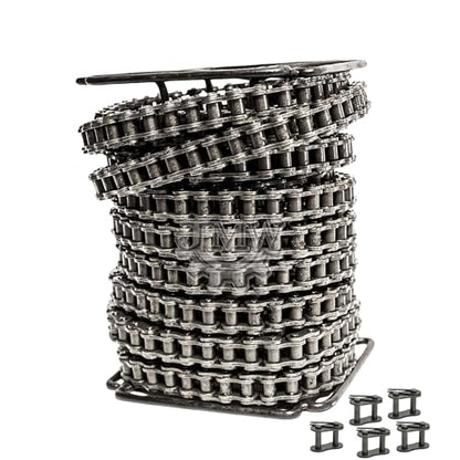 Jeremywell 80H Heavy Duty Roller Chain 50 Feet with 5 Connecting Links