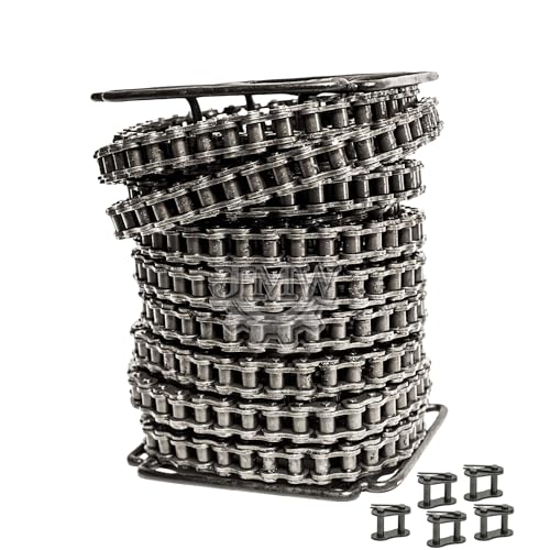 Jeremywell 80H Heavy Duty Roller Chain 50 Feet with 5 Connecting Links