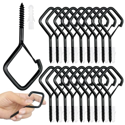 Ceiling Hooks for Hanging Plants, 4in with Safety Buckle, 20 Pack - size: 20 Pieces
