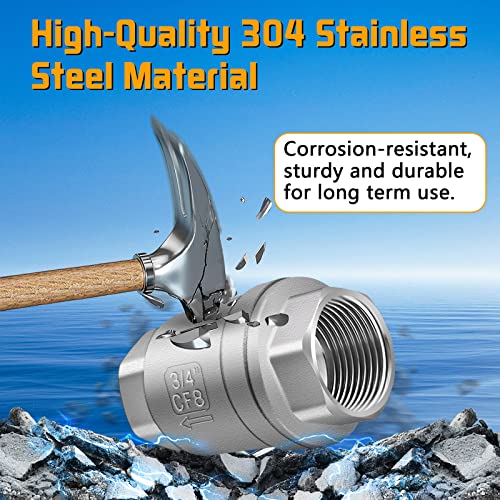 Stainless Steel 3/4 NPT Thread Non Return One Way Horizontal/Vertical Inline Water Check Valve for Well, Pump, Tank, Backflow Prevention - size: 3/4'' NPT