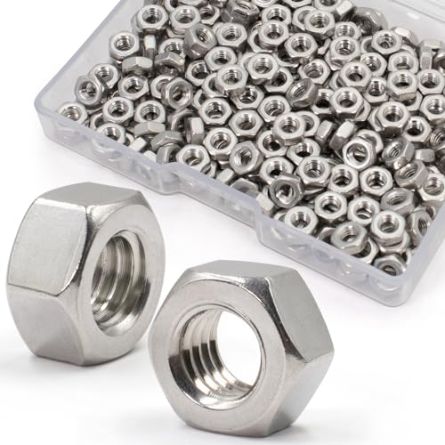ZQZ M4-0.7 Hex Nuts,300PCS Stainless Steel Hardware Nut 304 ss Threaded Nut - size: Metric M4;300 PCS