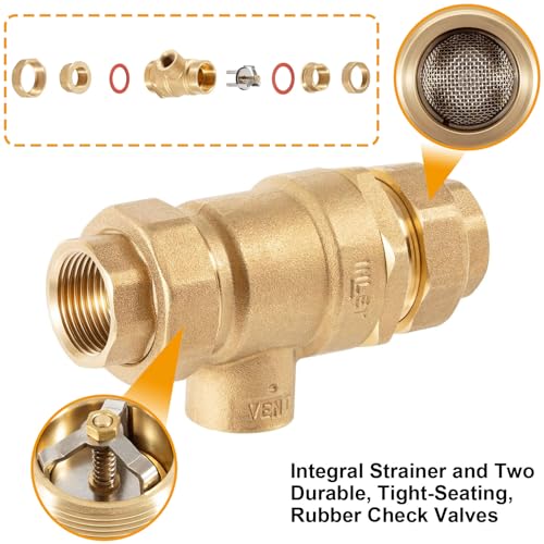 Replace for 9D-M2 3/4" Dual Check Valve Backflow Preventer with Intermediate Atmospheric Vent, Female Union Inlet and Outlet Connections
