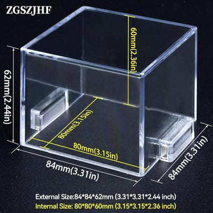 Strong Magnet Magnetic Push Button Switch Protective Cover Dustproof Waterproof Transparent for Computer Cocket Emergency Stop Button Square 84 * 84 * 62mm - color: Square Hole: 84*84*62mm