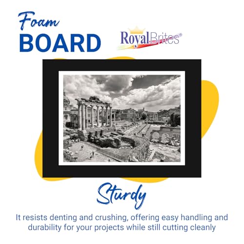 Royal Brites Black Foam Board - Sturdy 3/16 in Thick, 10 Sheets - 20 x 30 in