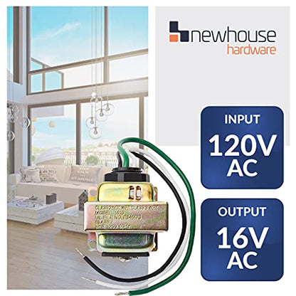 Newhouse Hardware 16TR Doorbell Transformer, Wired 16V/10VA, Assorted - style: 16V, 10VA