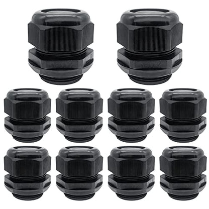 10PCS Cable Glands-PENGLIN 1-1/2" NPT Nylon Cable Connector - color: Black, size: 1-1/2 Inch (10-Pack)