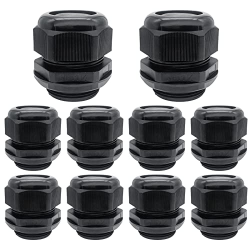 10PCS Cable Glands-PENGLIN 1-1/2" NPT Nylon Cable Connector - color: Black, size: 1-1/2 Inch (10-Pack)