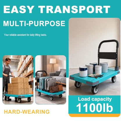 Heavy Duty Foldable Cart, 1100 Lbs Capacity