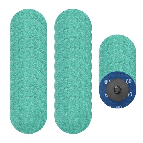 25 Pcs 2" 60 Grit Zirconia Quick Change Sanding Discs - size: 60 Grit